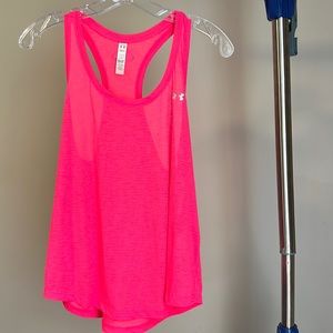 NWT Under armor heat gear racer back running athletic tank pink